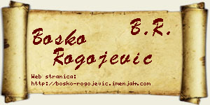 Boško Rogojević vizit kartica